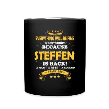 Tout ira bien Steffen est de retour - Mug uni - noir - Devant