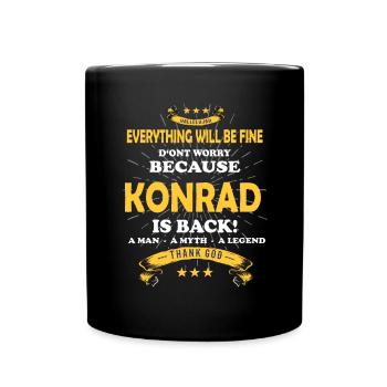 Tout ira bien Konrad est de retour - Mug uni - noir - Devant