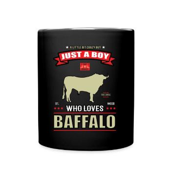 Juste un garçon qui aime la tenue de buffle - Mug uni - noir - Devant