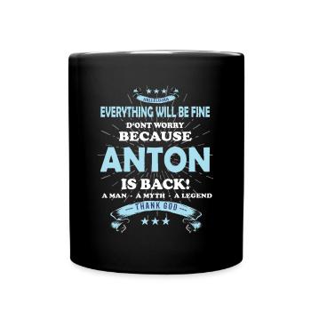 Tout ira bien Anton est de retour - Mug uni - noir - Devant
