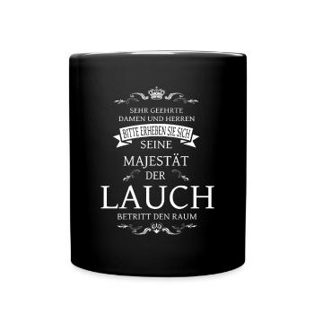 Sa Majesté le Poireau entre dans la pièce - Mug uni - noir - Devant