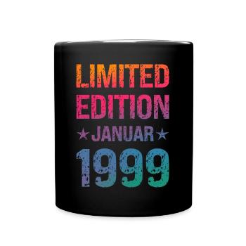 Limited Edition 25 Geburtstag Party Jahrgang 1999 - Tasse einfarbig - Schwarz - Vorne