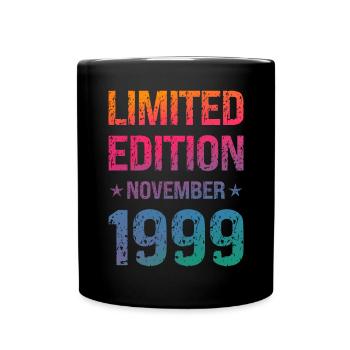 Limited Edition 25 Geburtstag Party Jahrgang 1999 - Tasse einfarbig - Schwarz - Vorne