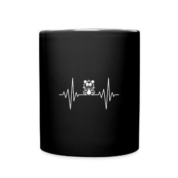 My Heart Sleeps for Hamster Design - Full Colour Mug - black - Front