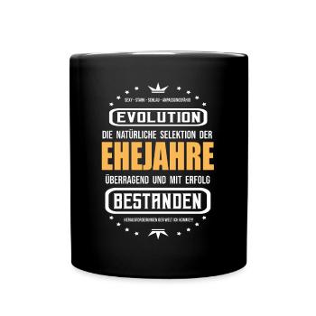 Ehejahre Überragend und mit Erfolg bestanden - Tasse einfarbig - Schwarz - Vorne