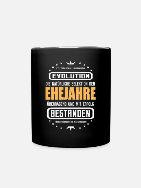 Ehejahre Überragend und mit Erfolg bestanden - Tasse einfarbig - Schwarz