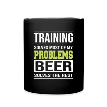 Training outstanding and successfully passed - Full Colour Mug - black - Front