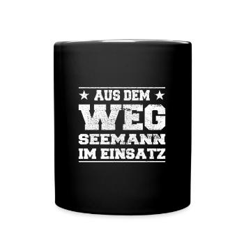 Marin à l’écart dans le design d’action - Mug uni - noir - Devant