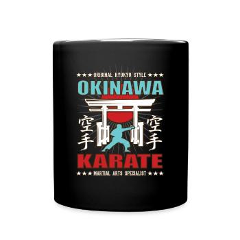coole Karate Do Kampfsport Design mit Kanji - Tasse einfarbig - Schwarz - Vorne