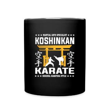 Cool Koshinkan martial arts design with kanji - Full Colour Mug - black - Front