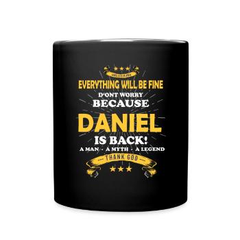 Tout va bien se passer, parce que Daniel est là Outfit - Mug uni - noir - Devant