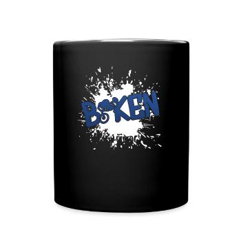 Biken Biker - Tasse einfarbig - Schwarz - Vorne