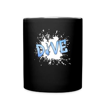 Dive Tauchen Scuba - Tasse einfarbig - Schwarz - Vorne