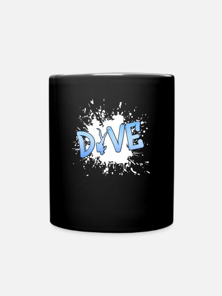 Dive Tauchen Scuba - Tasse einfarbig - Schwarz
