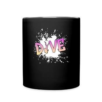 tauchen diving - Tasse einfarbig - Schwarz - Vorne