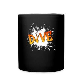 tauchen dive diving - Tasse einfarbig - Schwarz - Vorne