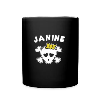 Pirate Janine Design for Girls and Women - Full Colour Mug - black - Front