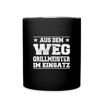 Out of the way Grill Master in Action Design - Full Colour Mug - black - Front