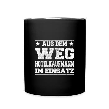 Employé d’hôtel à l’écart en action Design - Mug uni - noir - Devant