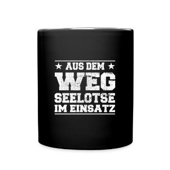 Pilote de mer à l’écart en action design - Mug uni - noir - Devant