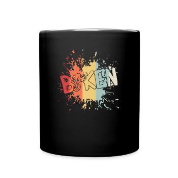 Biken, Downhill, BMX, Mtb - Tasse einfarbig - Schwarz - Vorne