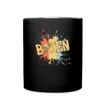 biken bike downhill - Tasse einfarbig - Schwarz - Vorne