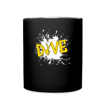 Dive - Tauchen Taucher Geschenk - Tasse einfarbig - Schwarz - Vorne
