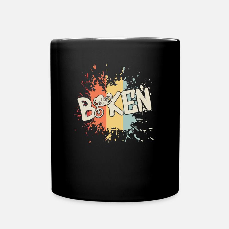 Biken Biker Bike - Tasse einfarbig - Schwarz