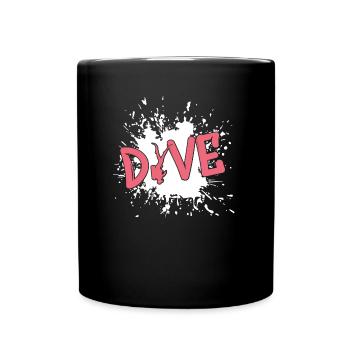 tauchen, diving, taucher, apnoe - Tasse einfarbig - Schwarz - Vorne
