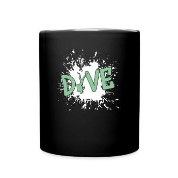 Tauchen Taucher Diving Scuba Diver - Tasse einfarbig - Schwarz - Vorne