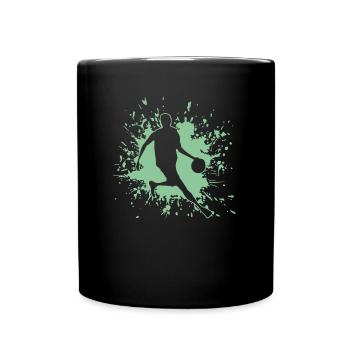 Basketball, Baller, Player, Streetball - Tasse einfarbig - Schwarz - Vorne