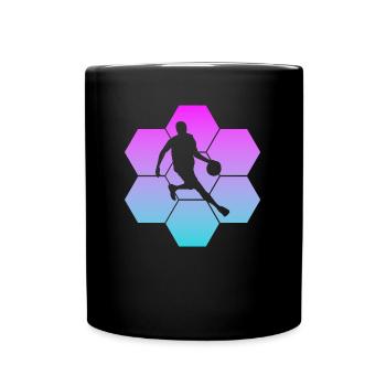 basketball streetball - Tasse einfarbig - Schwarz - Vorne