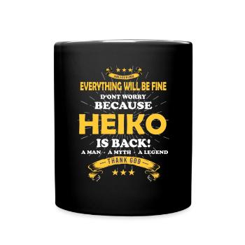 Tout ira bien Heiko est de retour - Mug uni - noir - Devant