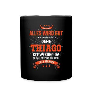 Tout va bien se passer parce que Thiago est là Outfit - Mug uni - noir - Devant