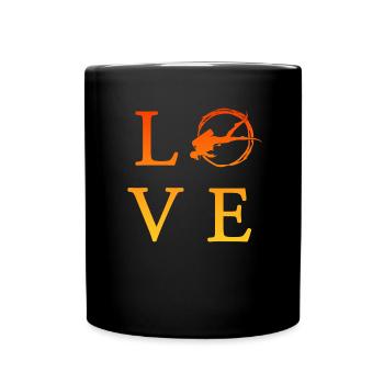 tauchen - Tasse einfarbig - Schwarz - Vorne