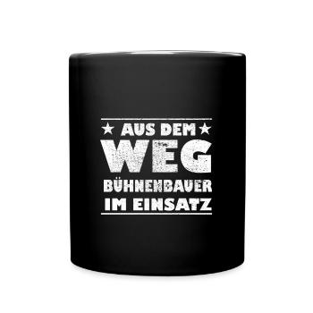 Out of the Way Stage Builder in Action Design - Full Colour Mug - black - Front