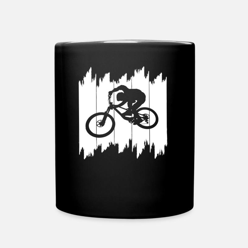 biken downhill bmx - Tasse einfarbig - Schwarz