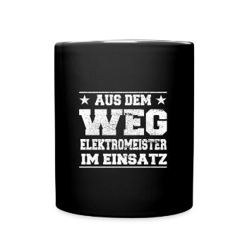Hors du chemin Maître électricien en conception d’action - Mug uni - noir - Devant