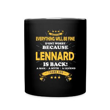 Tout ira bien Lennart est de retour - Mug uni - noir - Devant