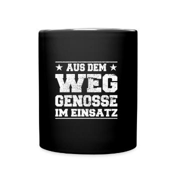 Out of the Way Comrade in Action Design - Full Colour Mug - black - Front