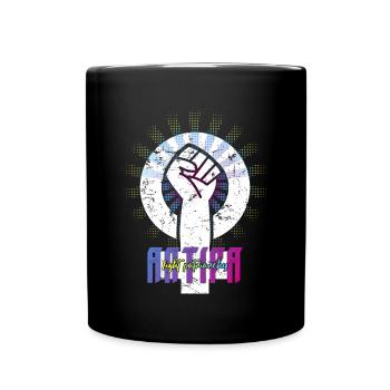 Anti-Patriarchy Shirt Design for Feminists - Full Colour Mug - black - Front
