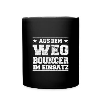 Out of the Way Bouncer in Action Design - Full Colour Mug - black - Front