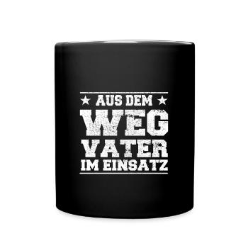 Hors du chemin Père, en action Design - Mug uni - noir - Devant