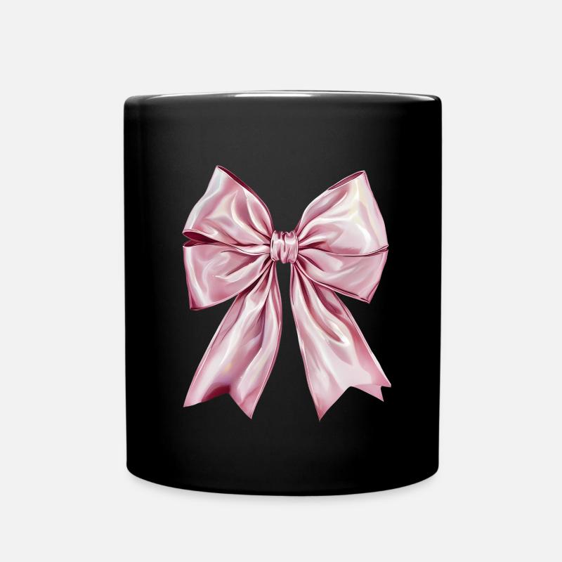 Bow Ribbon Silk Gift - Full Colour Mug - black