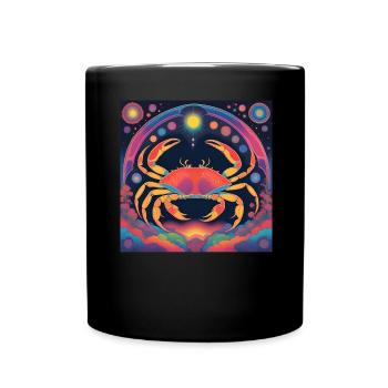 Krebs Geburtstag geboren Geschenk - Tasse einfarbig - Schwarz - Vorne