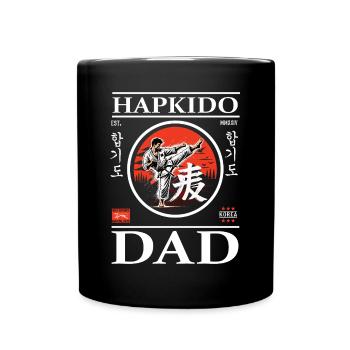 Hapkido Karaté Dad Design avec Combattant et Hangeul - Mug uni - noir - Devant