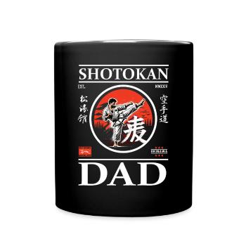 Shotokan Karate Dad Design avec Karateka et Kanji - Mug uni - noir - Devant