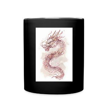 Drache Mythologie China Geschenk - Tasse einfarbig - Schwarz - Vorne