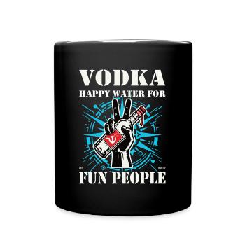 Vodka – De l’eau heureuse pour s’amuser Les gens Design - Mug uni - noir - Devant