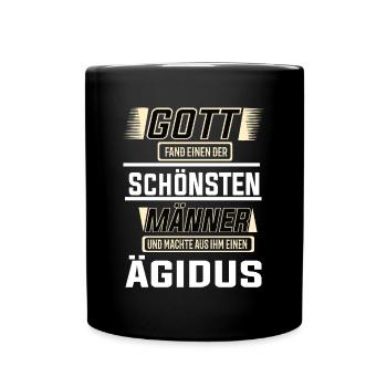 Aegidius the Most Beautiful Man Shaped by God Design - Full Colour Mug - black - Front